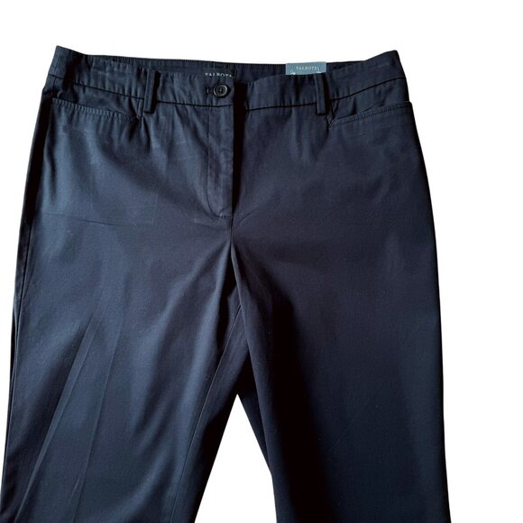 Talbots Perfect Skimmer Pedal Pusher Crop Pants Petite Size 12P Black Casual - Picture 6 of 11
